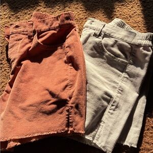 2 pairs of Aerie Corduroy Stretchy High-Rise Shorts. Size XS Casual